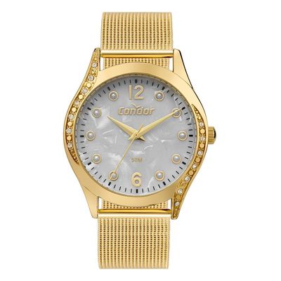 Relógio Condor Feminino Ref: Co2035nsu/4b Casual Mesh Dourado