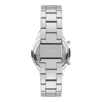 Relógio Euro Feminino Ref: Euds8054aj/4k Led Espelhado Prateado