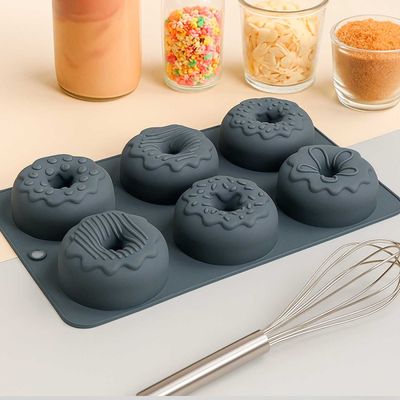 Forma de Silicone Donuts Rosquinha Bolo Forno Antiaderente