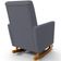 Poltrona de Amamentação com Balanço Ravena W01 Suede Cinza  - Lyam Decor