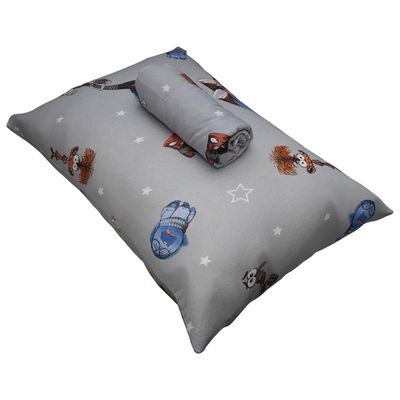 Jogo de Cama Portallar Solteiro Malha Mista Estampado Disney Divertidamente 2 Pçs Cinza