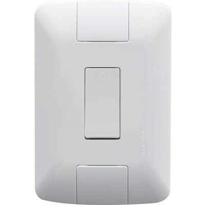 Conjunto 4x2 com 1 Interruptor Bipolar Simples Tramontina Aria 10 A 250 V Branco