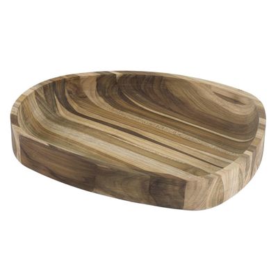 Gamela Organica Churrasco Tramontina em Madeira Teca FSC com Acabamento em Óleo Mineral 37x29,8 cm