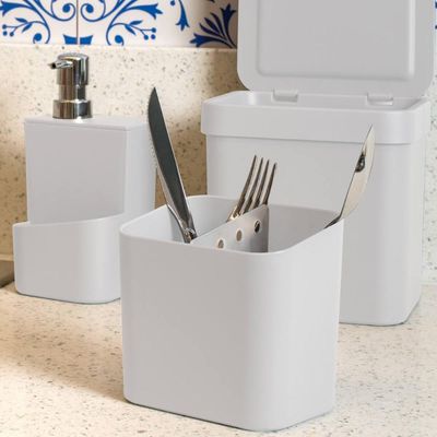 Kit Escorredor Louça Pratos Talheres Cozinha
