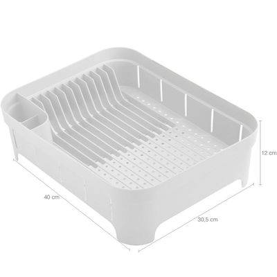 Kit 3 Utensílios Escorredor Talher Porta Detergente