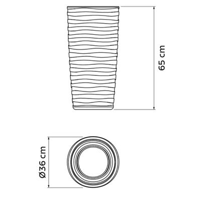 Vaso para Plantas Folhagens Tramontina Grego Areia Decoração Grande 65cm Varanda Jardim