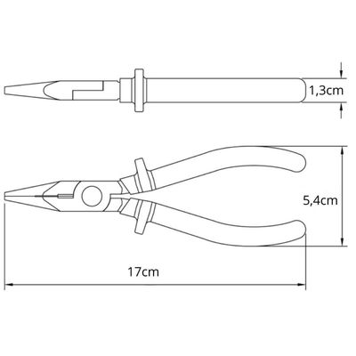 Alicate de Ponta Meia Cana Isolado 6" Cortar Fio Tramontina Pro Ferramenta Profissional Eletricista