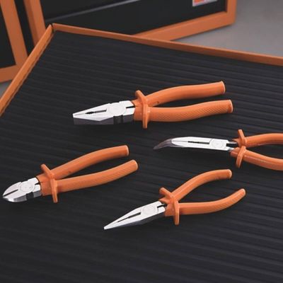 Alicate de Ponta Meia Cana Isolado 6" Cortar Fio Tramontina Pro Ferramenta Profissional Eletricista