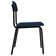 Kit 04 Cadeiras Estofada Para Sala De Jantar Sense Preto C01 Linho Azul - Lyam Decor