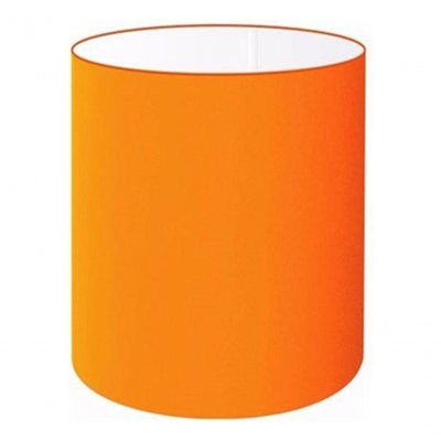 Cúpula Abajur E Luminária Cilíndrica Vivare Cp-7001 ø13x15cm - Bocal Nacional Laranja