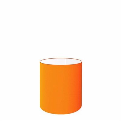 Cúpula Abajur E Luminária Cilíndrica Vivare Cp-7001 ø13x15cm - Bocal Nacional Laranja