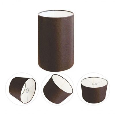 Cúpula Abajur E Luminária Cilíndrica Vivare Cp-7004 ø15x25cm - Bocal Nacional Café