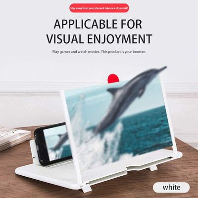 Lente De Aumento De Tela De 3D Hd, Tela Dobrável Do Telefone Móvel (Branco) Lente De Aumento 12