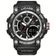 Relógio Desportivo Digital Masculino Duplo Display A Prova De água 5atm Estilo Casual Prateado Preto A