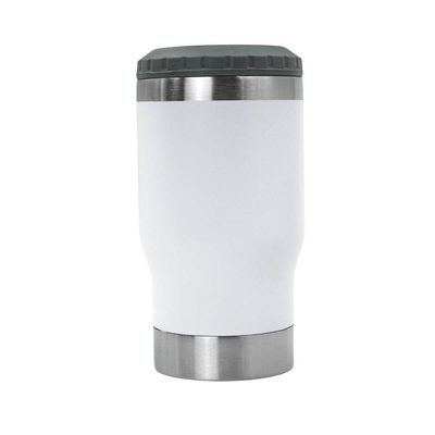 Copo Térmico Porta Lata Garrafa Long Neck Copo Abridor Branco