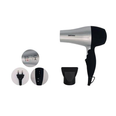 Secador De Cabelo Cinza Manual Profissional 1200w Bivolt