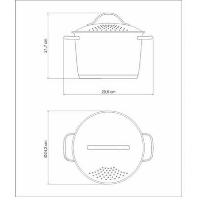 Espagueteira Tramontina Allegra Aço Inox 22cm