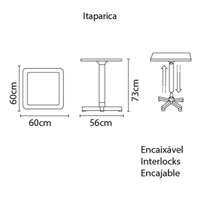Mesa Tramontina Itaparica Branco