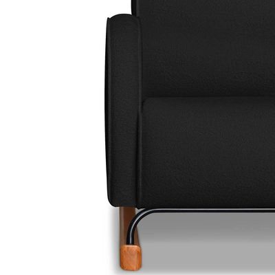 Poltrona Com Base Balanço Em Tecido Bouclé Cindy – Lucadi Preto