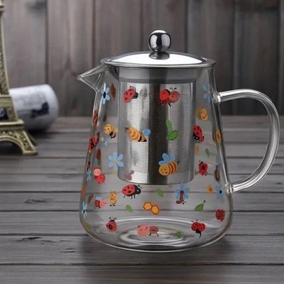 Chaleira De Vidro Com Filtro Aço Inox Garden Party 750 Ml Lyor