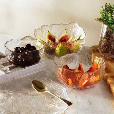 Bowl De Cristal Martelado Com Borda Dourada 17 X 8 Cm Taj Wolff