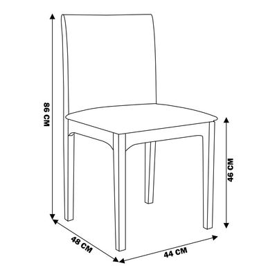 Kit 4 Cadeira Decorativa Sala de Jantar Steve Amêndoa - Gran Belo
