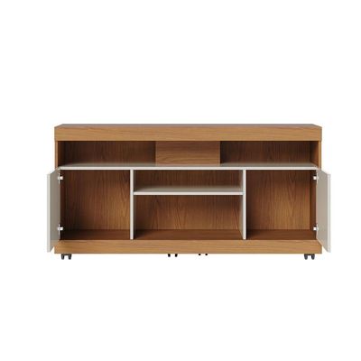 Bancada Yara 136cm 2 Portas De Giro - Ssx Multicoisas Cor Freijó/off White