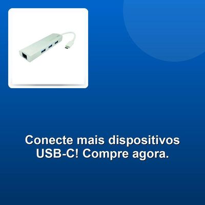 Cabo Adaptador Usb C Macho Rj45 Fêmea