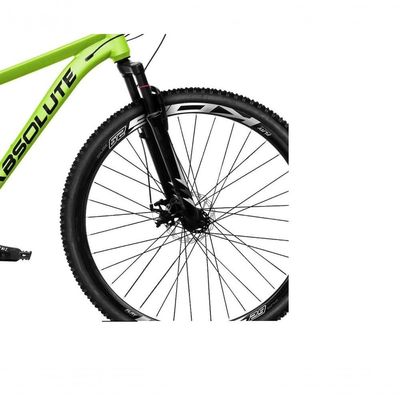 Bicicleta Aro 29 Absolute Nero 5 Alumínio 24v Câmbios Shimano K7 Freio Hidráulico Garfo Comtrava Verde Tam: 19