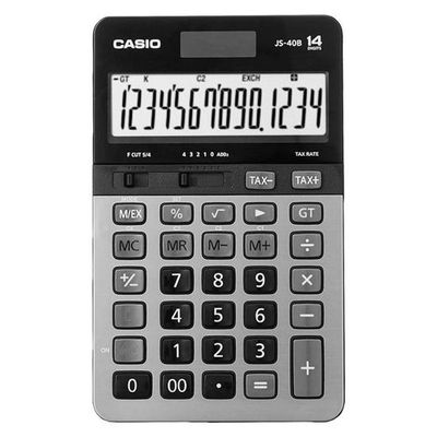 Calculadora Casio Js-40b-w-dp 14 Digitos - Preto