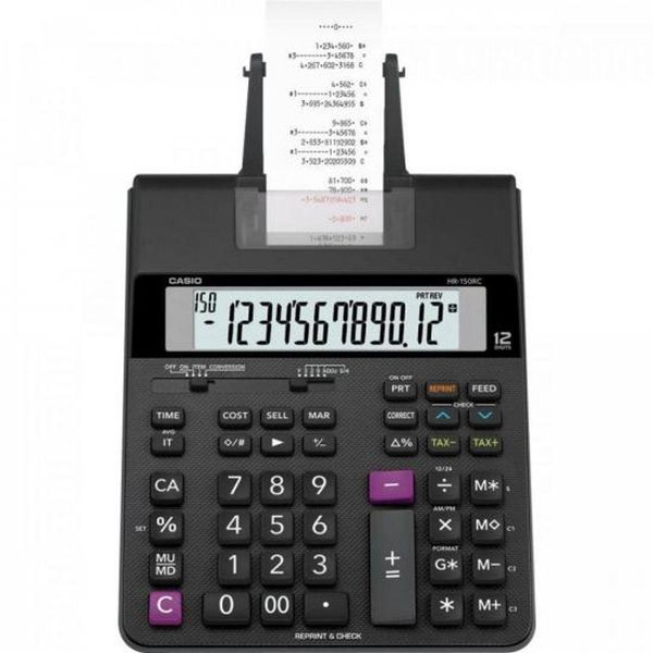 Calculadora Com Bobina Compacta Hr150rc-b Preta Casio