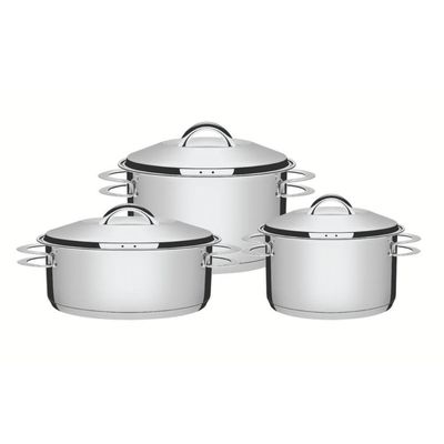 Jogo De Panelas Solar 3 Peças Inox Fundo Triplo 65510/740