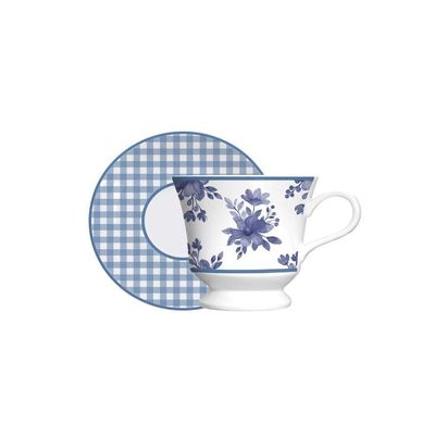 Aparelho De Jantar 30 Peças Floral Azul Germer