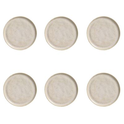 Conjunto De Pratos De Sobremesa 06 Peças Linhas Latte Porto Brasil