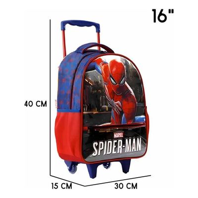 Mochila Homem Aranha Escolar Com Rodinhas - Spider Man - Xeryus - Vermelho Vermelho