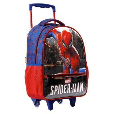 Mochila Homem Aranha Escolar Com Rodinhas - Spider Man - Xeryus - Vermelho Vermelho