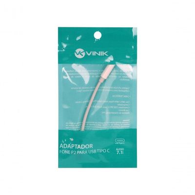 Adaptador De Fone De Ouvido Celular P2 3.5mm Para Usb Tipo C