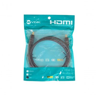 Cabo Hdmi 2.0 4k Ultra Hd 3d Conexão Ethernet 2 Metros -