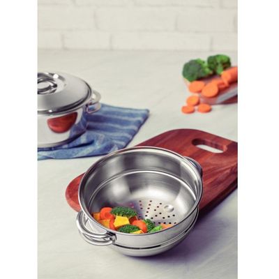 Cuscuzeira Solar 16 Cm 1,8 L Em Aço Inox Fundo Triplo