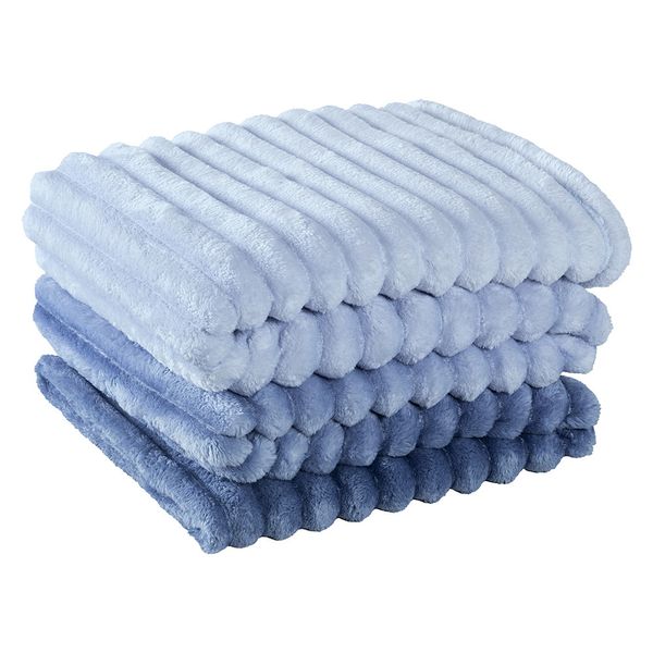 Cobertor Coberta Fluflu Queen Ultrasoft Alto Relevo Dupla Face - Sky
