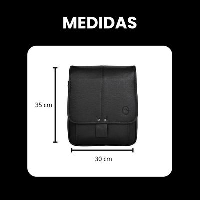 Pasta De Trabalho Executiva Com Alça Lateral Removível Impermeável Em Poliuretano Handle Yin's Preto