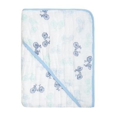 Toalha De Banho Soft Com Capuz Estampada Bike Papi