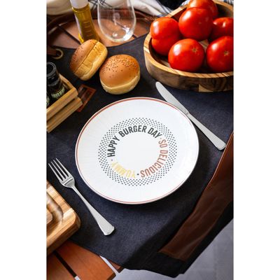 Prato Raso Tramontina Chicago em Porcelana Decorada 25 cm