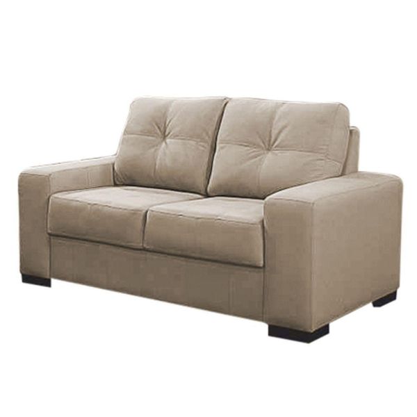 Sofá 2 Lugares 150cm Turim Couro Bege 66 - Gran Belo Sofá 2 Lugares 150cm Turim Couro Bege 66 - Gran Belo