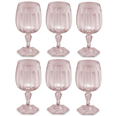 Conjunto 6 Taças Plástico 350ml Água Suco UZ