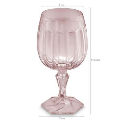 Conjunto 6 Taças Plástico 350ml Água Suco UZ