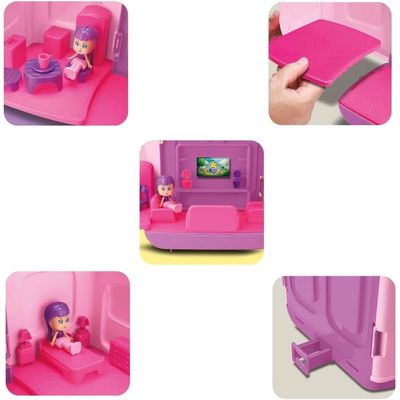 Diver Mochila Casinha 3 Cômodos + Boneca 23pçs - Divertoys
