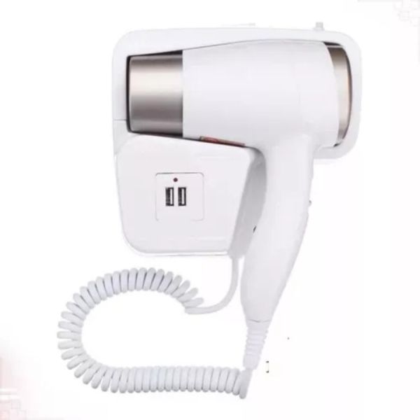 Secador Cabelo Suporte Parede Banheiro Hotel Doméstico 110v