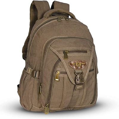 Mochila Notebook Lona Escolar Acolchoada Kvn Ja9606 Caqui