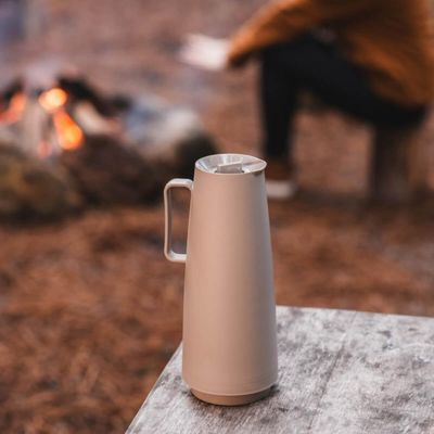 Garrafa Térmica 1L em Plástico com Ampola de Vidro Bule Térmico Tramontina Bege